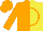 Silk - Orange and yellow halved, orange circle