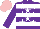 Silk - Purple, white stars, white hoops, pink cap