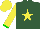 Silk - Hunter green, yellow star, yellow sleeves, green cuffs with yellow cap