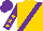 Silk - Gold, purple sash, gold stars on purple sleeves, purple cap