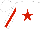 Silk - White, gold crown, red star, red stripe on sleeves, white cap