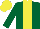 Silk - Dark Green, Yellow stripe, Yellow cap