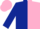 Silk - Dark Blue and Pink (halved), Dark Blue sleeves, Pink cap