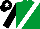 Silk - Emerald green, white sash, black sleeves, black cap, white star
