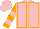 Silk - Pink, orange seams, pink bars on orange sleeves