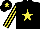 Silk - Black body, yellow star, yellow arms, black striped, black cap, yellow star
