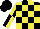 Silk - black and yellow checks, quartered sleeves