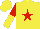 Silk - Yellow body, red star, red arms, yellow halved, yellow cap