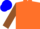 Silk - Orange, Brown sleeves, Blue cap
