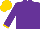 Silk - Purple, gold braids, gold cuffs, gold cap