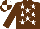 Silk - Brown, white stars, quartered cap