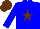 Silk - Blue, brown star, blue arms, brown cap