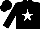 Silk - Black, white star, black sleeves