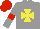 Silk - grey, yellow maltese cross, red armbands and cap