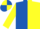 Silk - Royal Blue and Yellow (halved), Yellow sleeves, quartered cap