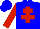 Silk - blue, red cross of lorraine, red sleeves, blue cap