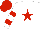 Silk - White, red star, white sleeves , red hoops, red cap