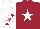 Silk - maroon, white star, maroon stars on white sleeves, maroon star on white cap