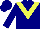 Silk - navy, lemon chevron
