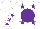 Silk - White, purple ball, purple stars, purple stars on sleeves