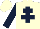 Silk - Cream, dark blue cross of lorraine and sleeves, cream cap