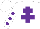 Silk - White, purple cross of lorraine, purple spots on white sleeves,and cap