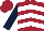 Silk - Maroon, white chevrons, dark blue sleeves, maroon cap