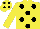 Silk - Yellow, black spots, yellow sleeves, yellow cap, black spots