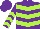 Silk - Purple, lime inverted chevrons, lime chevrons on sleeves