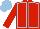 Silk - Red, light blue seams, light blue cap Silk - Red, light blue seams, light blue cap