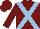 Silk - Burgundy, light blue cross sashes