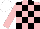Silk - PINK and BLACK check, PINK sleeves, WHITE cap