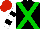 Silk - Black, green crossbelts, white sleeves, black hoops, red cap