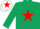 Silk - Dark Green, Red star, White cap, Red star