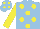 Silk - Light blue, yellow spots, sleeves and cap