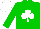 Silk - Green, white shamrock, white  cap