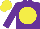 Silk - Purple body, yellow disc, purple arms, yellow cap