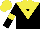 Silk - Black, yellow chevron and yoke and armbands, yellow cap