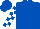 Silk - Royal blue, white horse, royal blue and white blocks on slvs