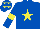 Silk - Royal blue, yellow star, armlets and stars on cap Silk - Royal blue, yellow star, armlets and stars on cap