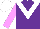 Silk - Purple, white chevron, lilac sleeves, white cap