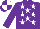 Silk - Purple, white stars, quartered cap