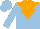 Silk - Light blue, orange yoke and inverted triangle