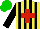 Silk - Yellow, black stripes, red cross, black sleeves, green cap