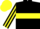 Silk - Black, yellow hoop, striped sleeves, yellow cap