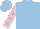 Silk - Light blue, light blue dots on pink sleeves