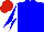 Silk - blue, white arms, blue diabolo, red cap