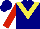 Silk - Navy, yellow chevron, red sleeves