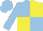 Silk - Light blue and yellow quartered, light blue sleeves and cap