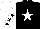 Silk - black, white star, black stars on white sleeves, white cap
